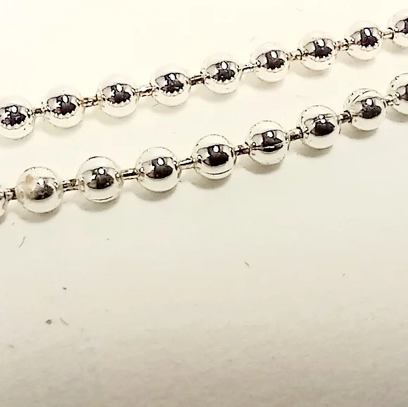 Playboy Necklace -Dog tag style Chain 28" inches Silver Plated New - Picture 2 of 5